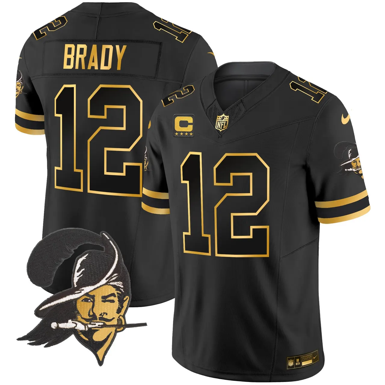 Tampa Bay Buccaneers Nike Throwback Vapor Limited Stitched Jersey - Black - Image 9