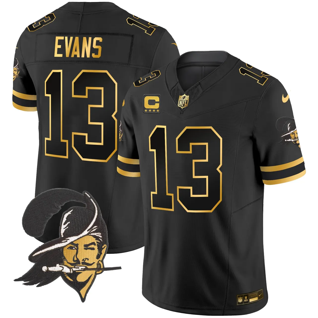Tampa Bay Buccaneers Nike Throwback Vapor Limited Stitched Jersey - Black - Image 10
