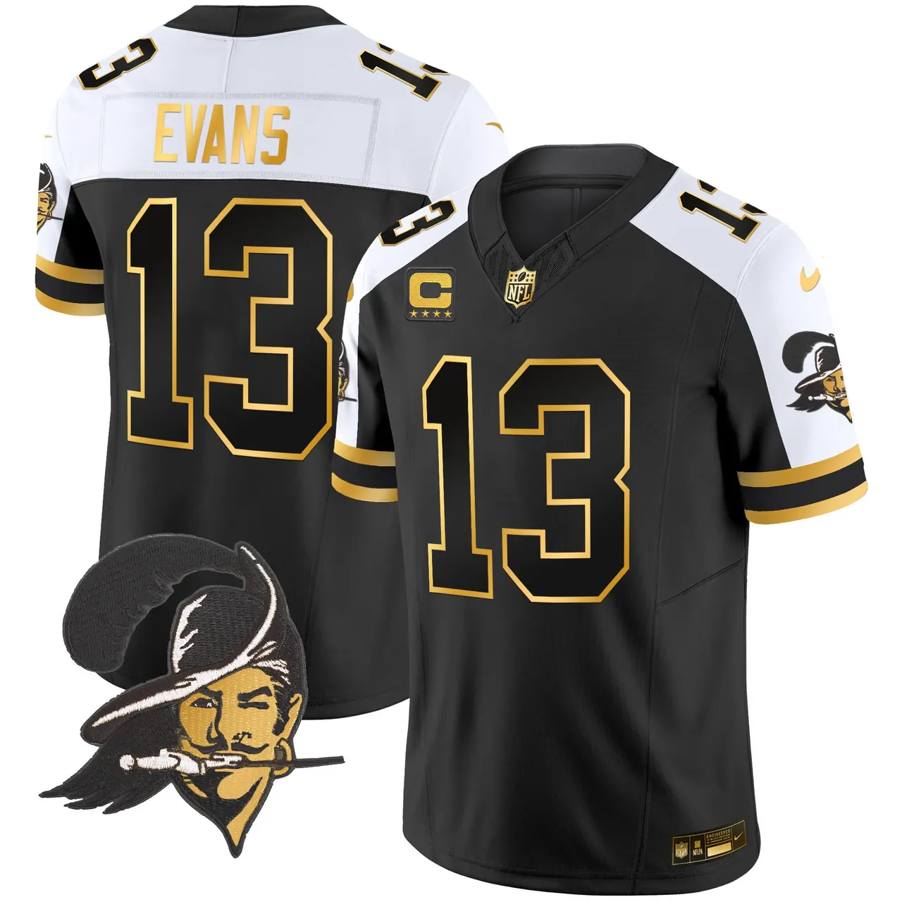 Tampa Bay Buccaneers Nike Throwback Vapor Limited Stitched Jersey - Black - Image 24