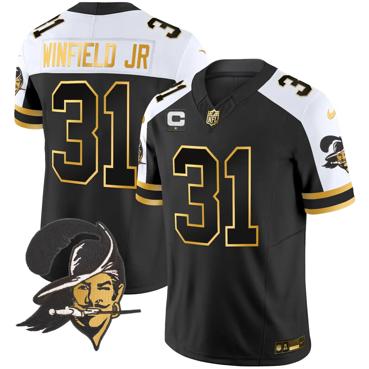 Tampa Bay Buccaneers Nike Throwback Vapor Limited Stitched Jersey - Black - Image 27