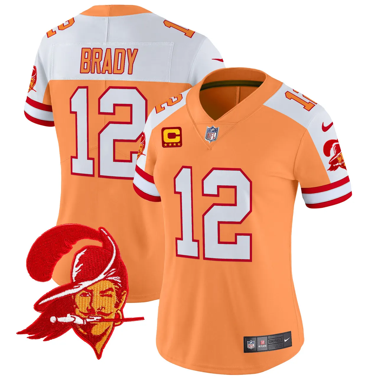Tampa Bay Buccaneers Nike Women's Throwback Vapor Limited Stitched Jersey - Orange - Image 2