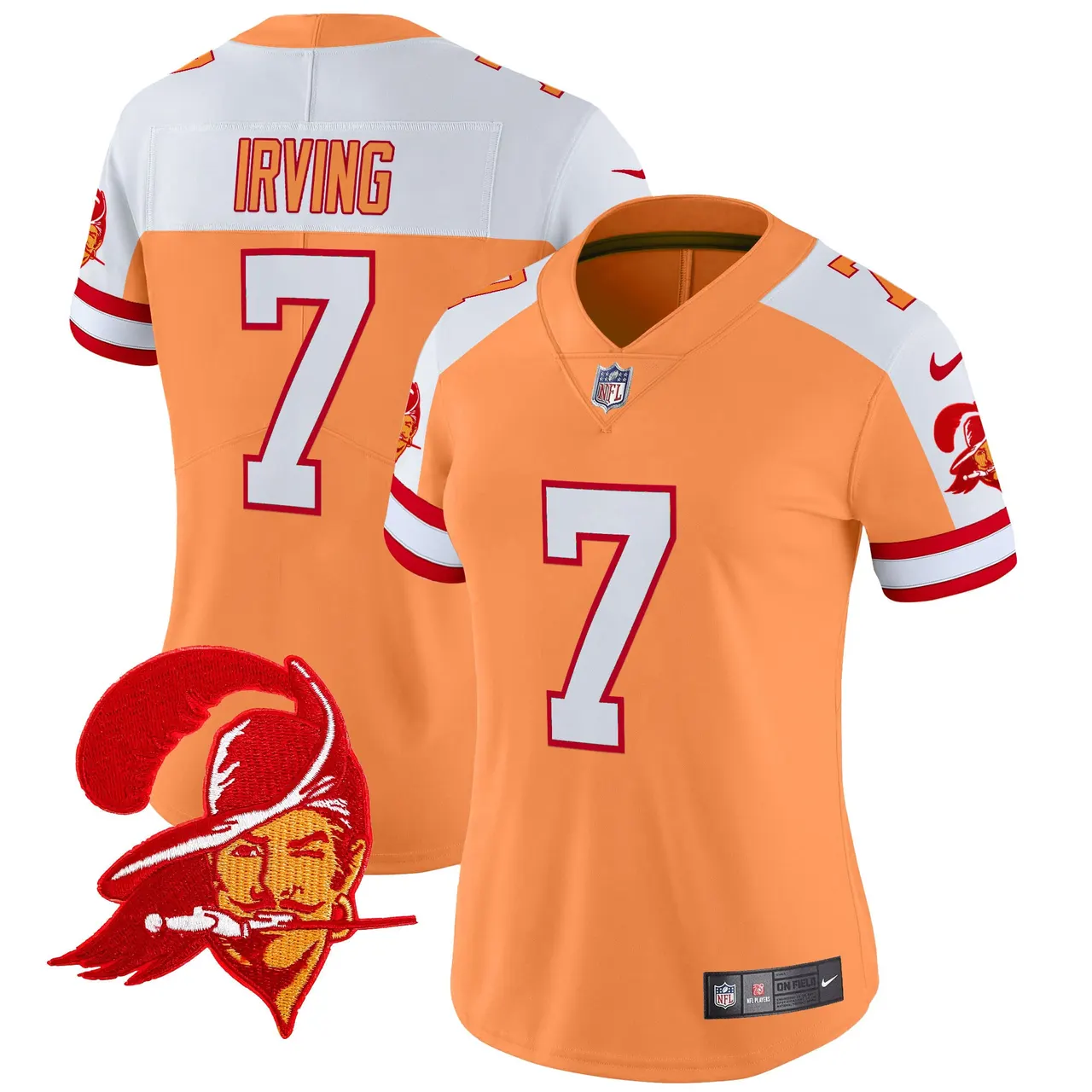 Tampa Bay Buccaneers Nike Women's Throwback Vapor Limited Stitched Jersey - Orange - Image 7