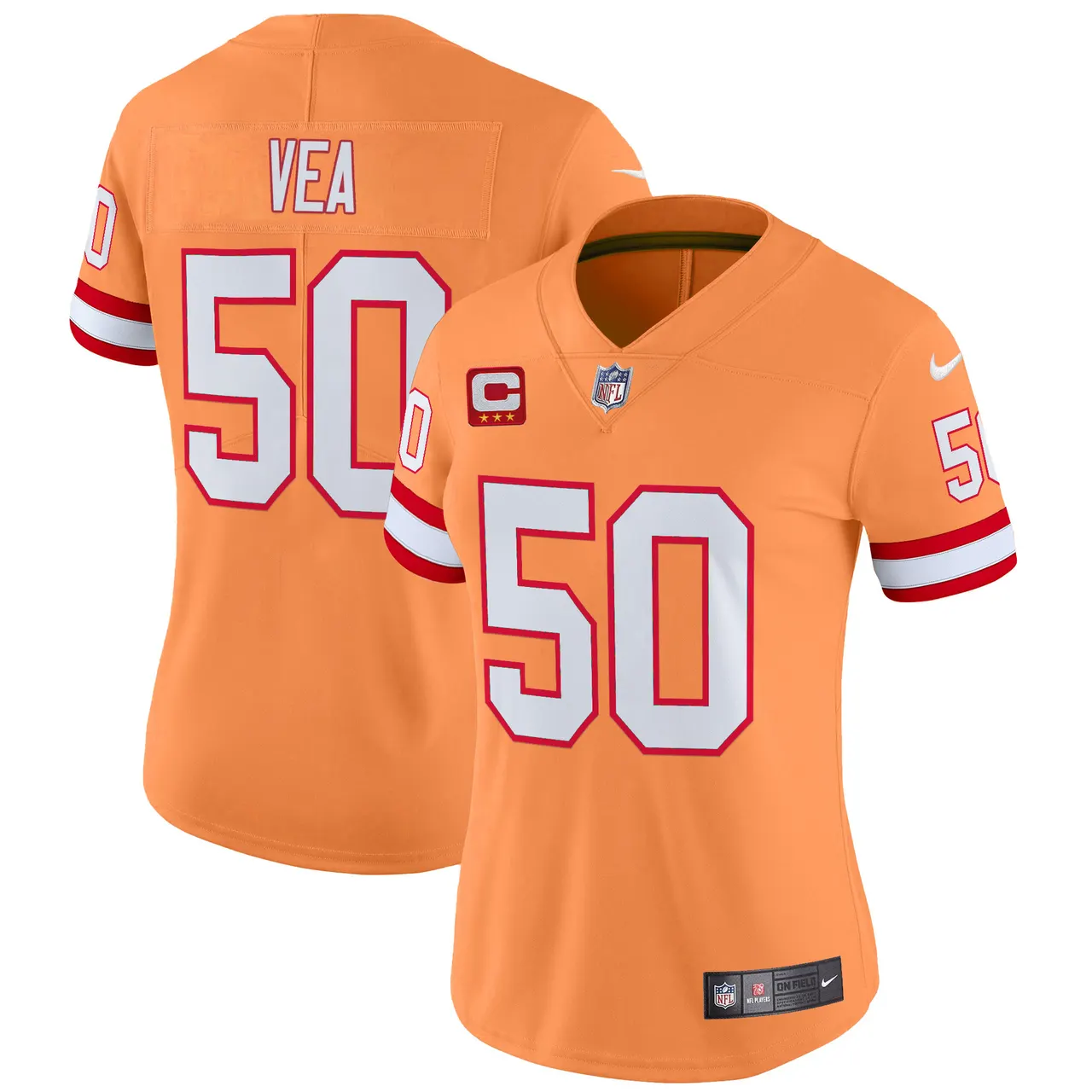 Tampa Bay Buccaneers Nike Women's Throwback Vapor Limited Stitched Jersey - Orange - Image 19