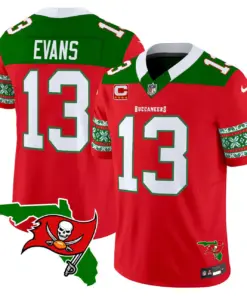 Alternative view of Tampa Bay Buccaneers Nike 2024 Christmas Vapor Limited Stitched Jersey - Red