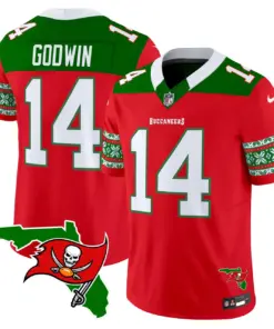 Tampa Bay Buccaneers Nike 2024 Christmas Vapor Limited Stitched Jersey - Red - Image 3