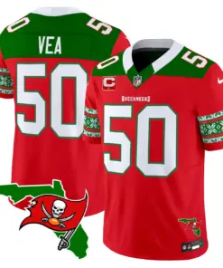 Tampa Bay Buccaneers Nike 2024 Christmas Vapor Limited Stitched Jersey - Red - Image 5