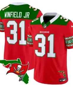 Tampa Bay Buccaneers Nike 2024 Christmas Vapor Limited Stitched Jersey - Red - Image 6