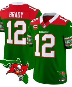 Tampa Bay Buccaneers Nike 2024 Christmas Vapor Limited Stitched Jersey - Red - Image 8