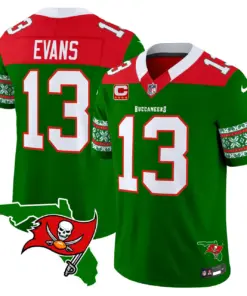 Tampa Bay Buccaneers Nike 2024 Christmas Vapor Limited Stitched Jersey - Red - Image 9