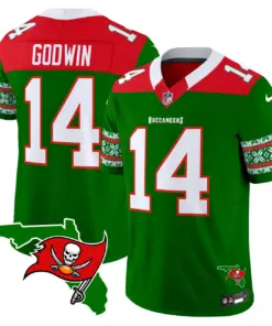 Tampa Bay Buccaneers Nike 2024 Christmas Vapor Limited Stitched Jersey - Red - Image 10