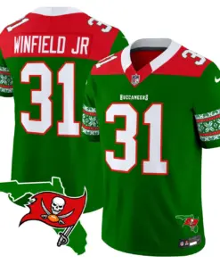 Tampa Bay Buccaneers Nike 2024 Christmas Vapor Limited Stitched Jersey - Red - Image 13