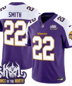 Sam Darnold Minnesota Vikings Nike Throwback King of the North Patch Vapor Limited Stitched Jersey - Purple - Image 7