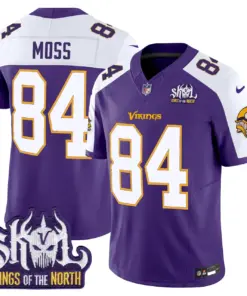 Sam Darnold Minnesota Vikings Nike Throwback King of the North Patch Vapor Limited Stitched Jersey - Purple - Image 9