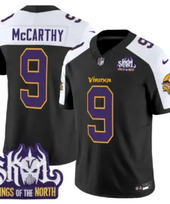 Sam Darnold Minnesota Vikings Nike Throwback King of the North Patch Vapor Limited Stitched Jersey - Purple - Image 12