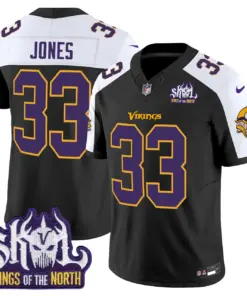 Sam Darnold Minnesota Vikings Nike Throwback King of the North Patch Vapor Limited Stitched Jersey - Purple - Image 14