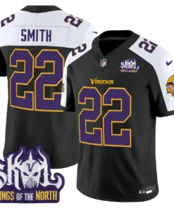 Sam Darnold Minnesota Vikings Nike Throwback King of the North Patch Vapor Limited Stitched Jersey - Purple - Image 16