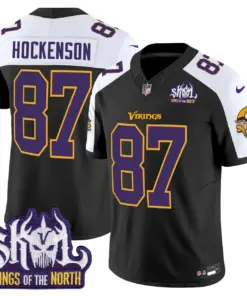 Sam Darnold Minnesota Vikings Nike Throwback King of the North Patch Vapor Limited Stitched Jersey - Purple - Image 17