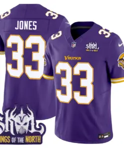 Sam Darnold Minnesota Vikings Nike Throwback King of the North Patch Vapor Limited Stitched Jersey - Purple - Image 23