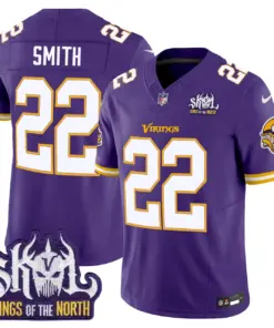 Sam Darnold Minnesota Vikings Nike Throwback King of the North Patch Vapor Limited Stitched Jersey - Purple - Image 25