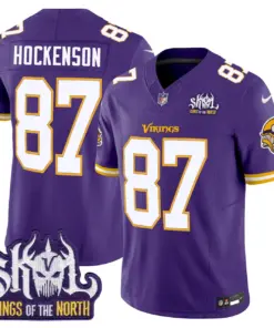 Sam Darnold Minnesota Vikings Nike Throwback King of the North Patch Vapor Limited Stitched Jersey - Purple - Image 26