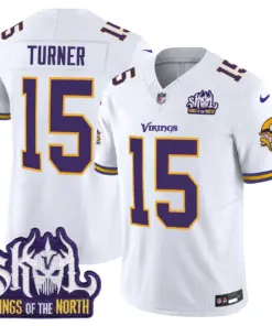 Sam Darnold Minnesota Vikings Nike Throwback King of the North Patch Vapor Limited Stitched Jersey - Purple - Image 31