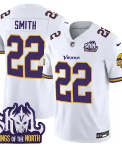 Sam Darnold Minnesota Vikings Nike Throwback King of the North Patch Vapor Limited Stitched Jersey - Purple - Image 34