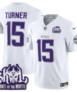 Sam Darnold Minnesota Vikings Nike Throwback King of the North Patch Vapor Limited Stitched Jersey - Purple - Image 40