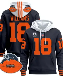 Chicago Bears Nike 2024 Throwback Pullover Hoodie - Navy