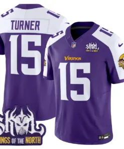 Sam Darnold Minnesota Vikings Nike King of the North Patch Vapor Limited Stitched Jersey - Purple - Image 4