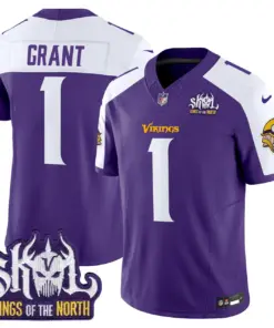 Sam Darnold Minnesota Vikings Nike King of the North Patch Vapor Limited Stitched Jersey - Purple - Image 6