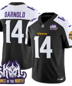 Sam Darnold Minnesota Vikings Nike King of the North Patch Vapor Limited Stitched Jersey - Purple - Image 10