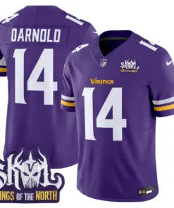 Sam Darnold Minnesota Vikings Nike King of the North Patch Vapor Limited Stitched Jersey - Purple - Image 19