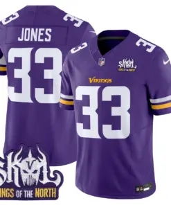 Sam Darnold Minnesota Vikings Nike King of the North Patch Vapor Limited Stitched Jersey - Purple - Image 23