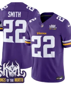 Sam Darnold Minnesota Vikings Nike King of the North Patch Vapor Limited Stitched Jersey - Purple - Image 25
