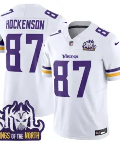 Sam Darnold Minnesota Vikings Nike King of the North Patch Vapor Limited Stitched Jersey - Purple - Image 35