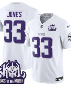 Sam Darnold Minnesota Vikings Nike King of the North Patch Vapor Limited Stitched Jersey - Purple - Image 41