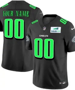 Philadelphia Eagles Nike Autism Foundation Patch Vapor Custom Limited Stitched Jersey - Midnight Green - Image 3