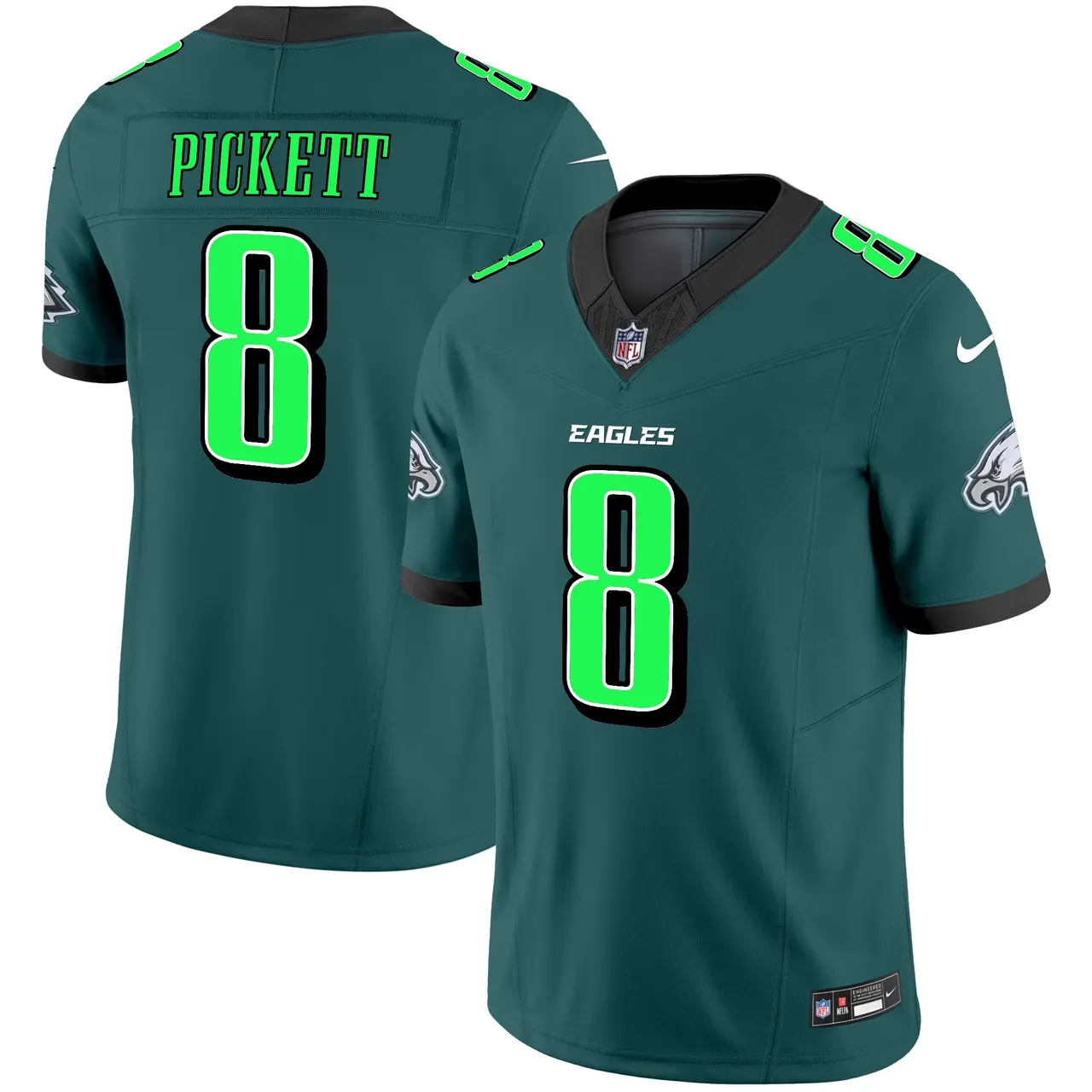 Philadelphia Eagles Nike 2024 Practice Vapor Limited Stitched Jersey - Dark Green - Image 2