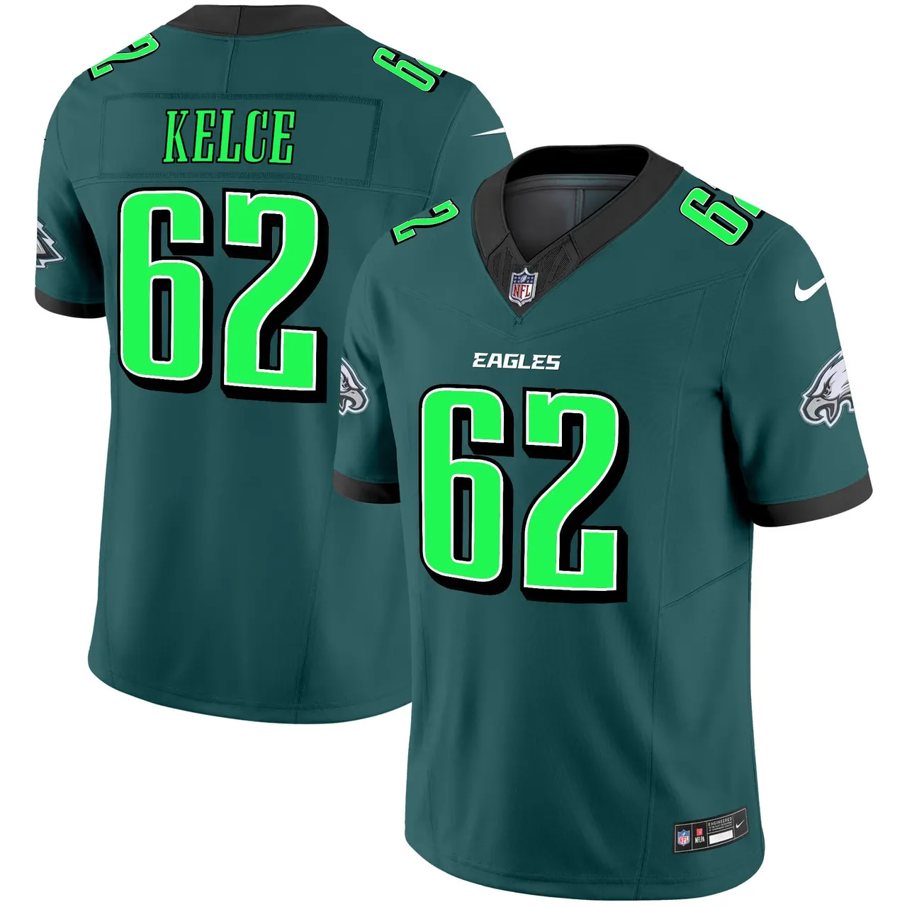 Philadelphia Eagles Nike 2024 Practice Vapor Limited Stitched Jersey - Dark Green - Image 4