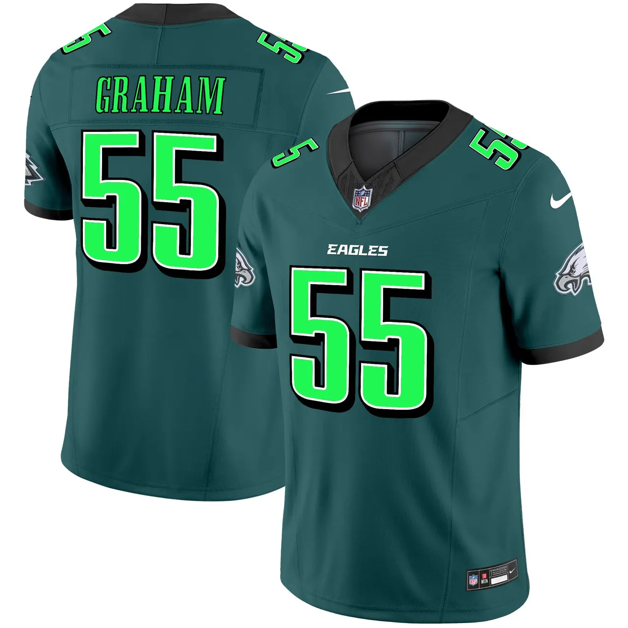 Philadelphia Eagles Nike 2024 Practice Vapor Limited Stitched Jersey - Dark Green - Image 7