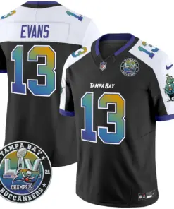 Alternative view of Tampa Bay Buccaneers Nike Super Bowl LIV Patch Tampa City Vapor Limited Stitched Jersey - Black