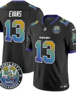 Tampa Bay Buccaneers Nike Super Bowl LIV Patch Tampa City Vapor Limited Stitched Jersey - Black - Image 9