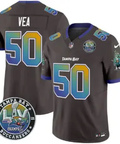 Tampa Bay Buccaneers Nike Super Bowl LIV Patch Tampa City Vapor Limited Stitched Jersey - Black - Image 26