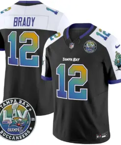 Tampa Bay Buccaneers Nike Super Bowl LIV Patch Tampa City Vapor Limited Stitched Jersey - Black