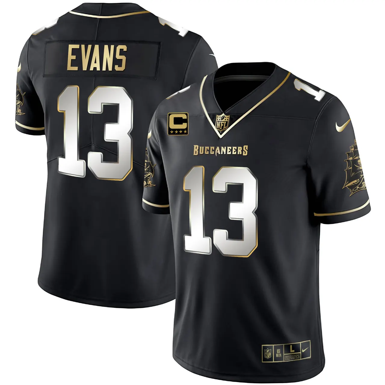 Tampa Bay Buccaneers Nike Vapor Stitched Jersey - Black - Image 3
