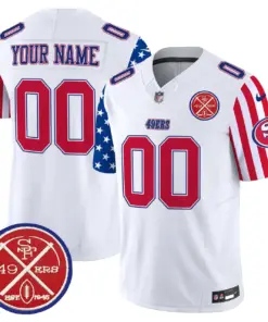 American Style San Francisco 49ers Nike Vapor Custom Limited Stitched Jersey - White