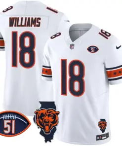 Caleb Williams Chicago Bears Nike Illinois & Dick Butkus Patch Vapor Limited Stitched Jersey - Navy - Image 8