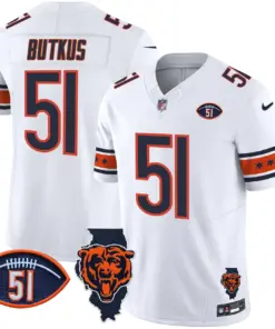 Caleb Williams Chicago Bears Nike Illinois & Dick Butkus Patch Vapor Limited Stitched Jersey - Navy - Image 10
