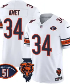 Caleb Williams Chicago Bears Nike Illinois & Dick Butkus Patch Vapor Limited Stitched Jersey - Navy - Image 14