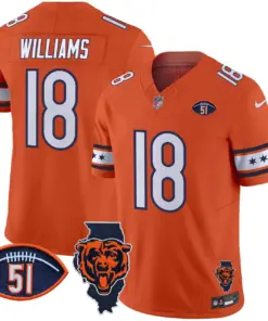 Caleb Williams Chicago Bears Nike Illinois & Dick Butkus Patch Vapor Limited Stitched Jersey - Navy - Image 15
